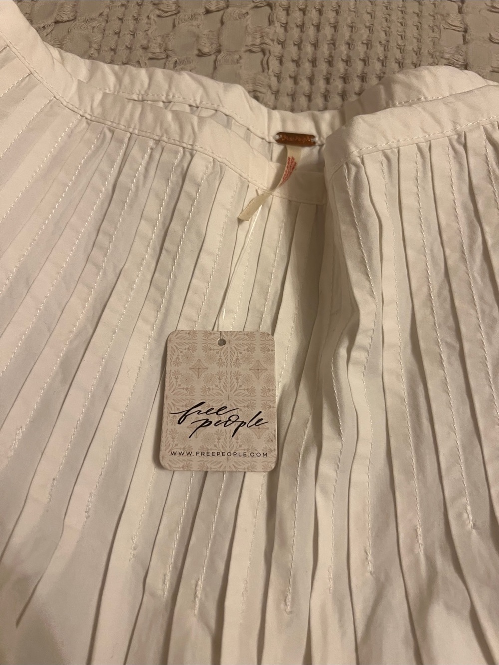 Free People Peyton Pleated Pintuck Cotton Poplin Skirt - Picture 9 of 12